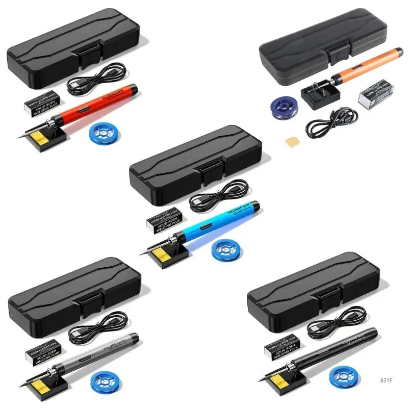 

USB Rechargeable Soldering Iron Toolkit With 800mAh Battery, Miniature Portable Solder Tool Fit for Circuit Board Repair