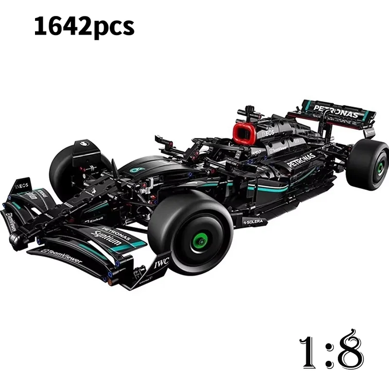 1642PCS Technical F1 W14 E Mclaren 1434PCS Performance Speed Car Building Blocks Brick Compatible 42171 Vehicle Model DIY Toys