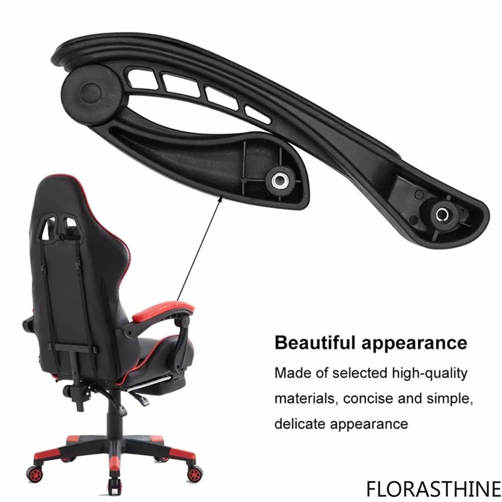 2x Universal Office Chair Armrest Replacement Armrest Height Cushions Adjustable Set Footrest Rotation for Lifting Office Chair