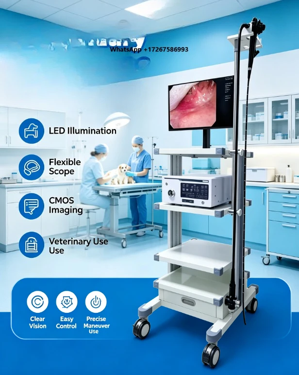 veterinary equipment endoscopic  system with CMOS sensors for animal hospital diagnostics and gastrointestinal examination