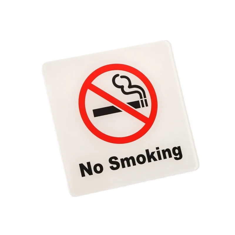 No Smoking Acrylic Signage Warning Sign No Smoking Logo Warning Plaque Public Shope Signage Office Buildings Warm Reminder Sign