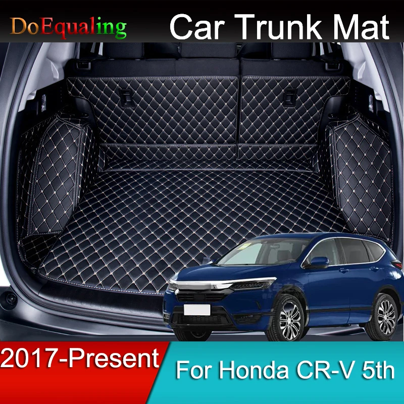 

For Honda CR-V MK5 5th 2023 Car Mats Trunk Net Accessries Interior Parts Panel Mat Eco Leather CRV 2017 2018 2019 2020 2021 2022