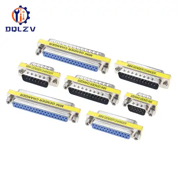 Adaptér MINI DB9/DB15 9/15/25/37pinový samice/samice/samec, konektor VGA, D-Sub, sériový konektor RS232 6 nejlepší prodej Adaptér z 9pinové samice na 15pinovou samici - №1