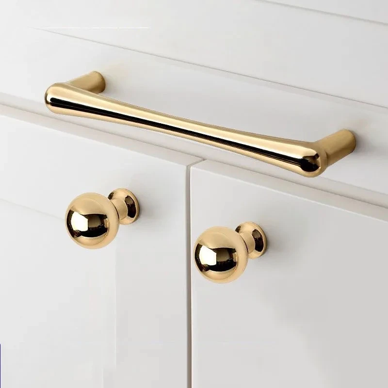 

23mm-205mm Modern Cabinet Handle Furniture Hardware Handle Gold Kitchen Cabinet Drawer Knob Handles For Kitchen Cabinets