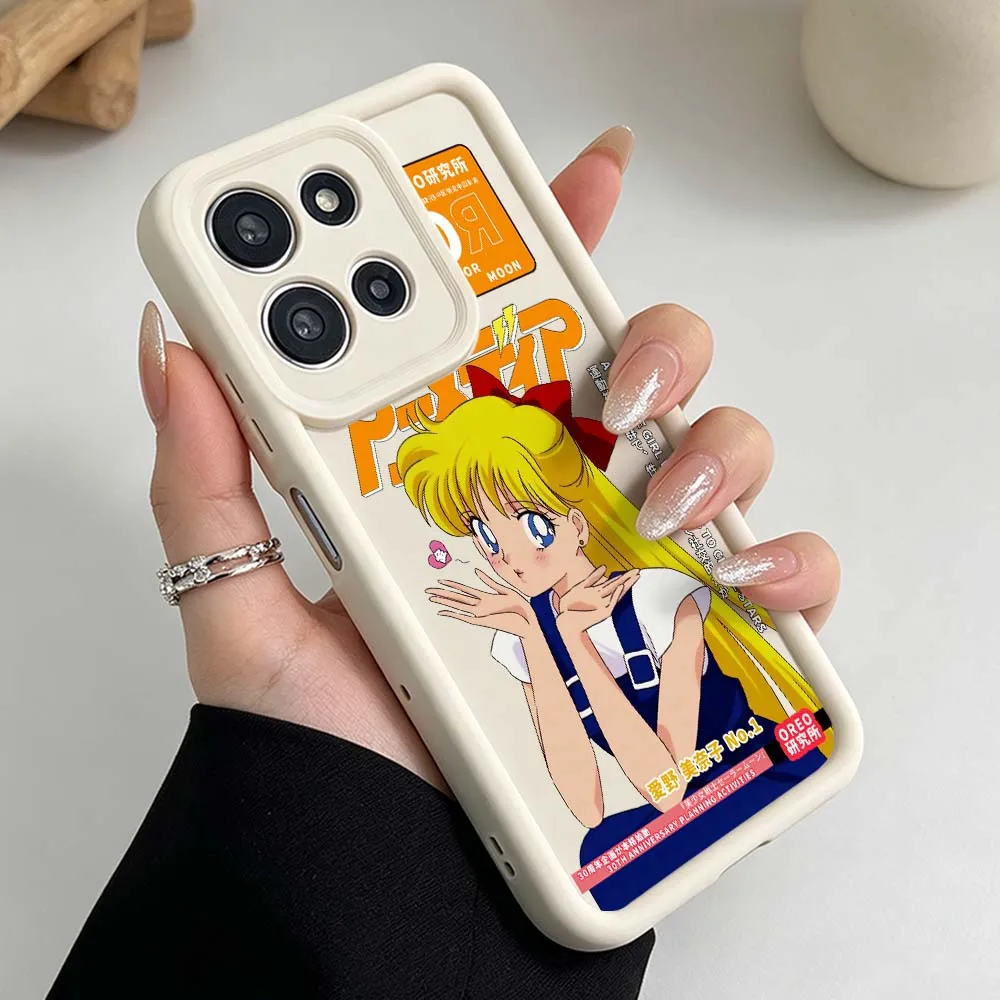 B-Battle Girl Anime Phone Case For Motorola Moto G86 G85 G75 G56 G06 Edge 70 60 50 Fusion Eye Ladder Silicone Cover view 4