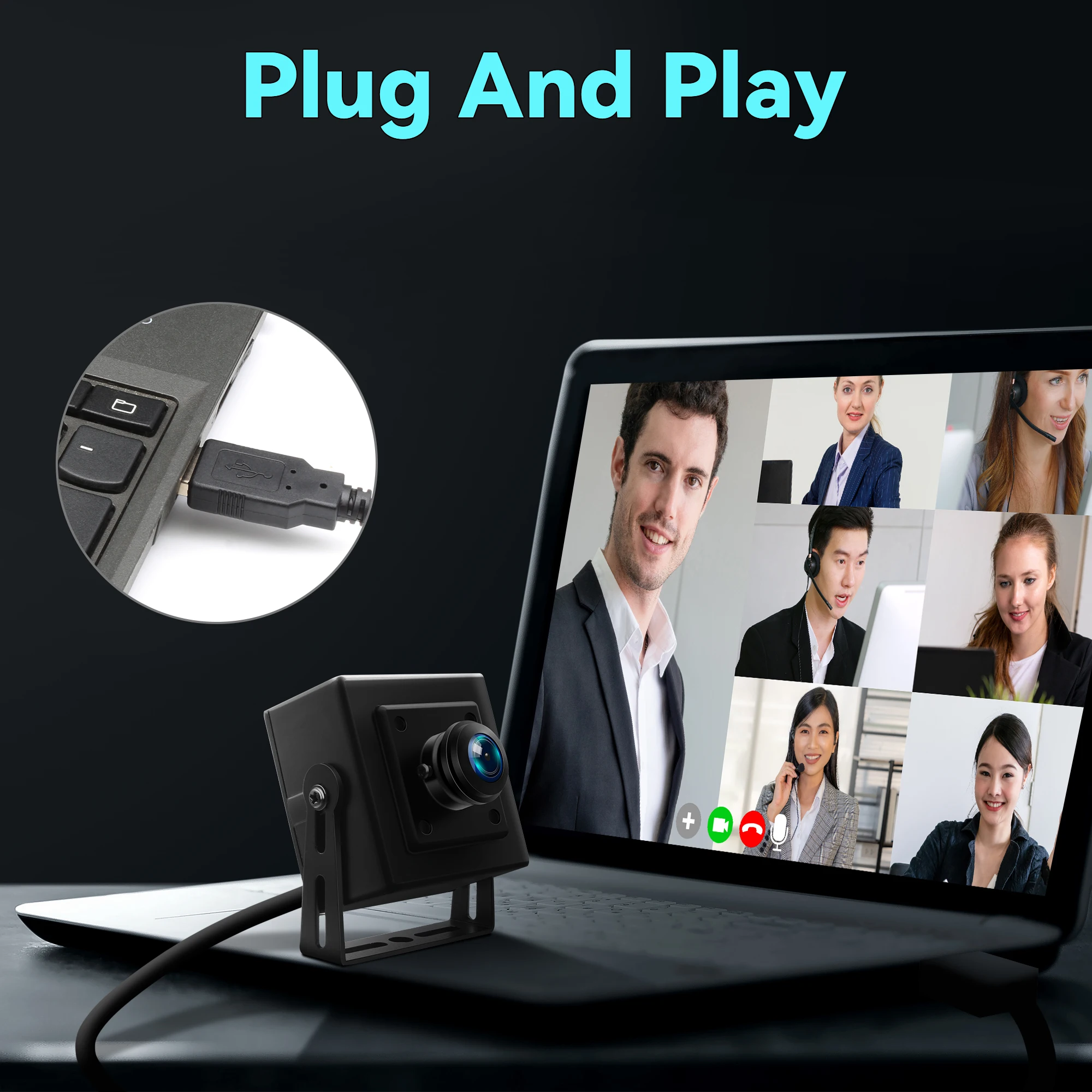 

Веб-камера ELP 5 МП, широкоугольная USB-камера с объективом «рыбий глаз», 1080P, 30 кадров в секунду, сенсорная камера безопасности Aptina MI5100 с алюминиевым корпусом