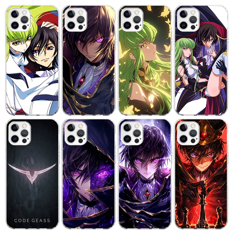 Code Geass Anime Phone Case For Apple iPhone 11 12 13 Mini 14 15 16 Pro Max X XR XS 7 8 Plus SE Pattern Soft TPU Back Cover