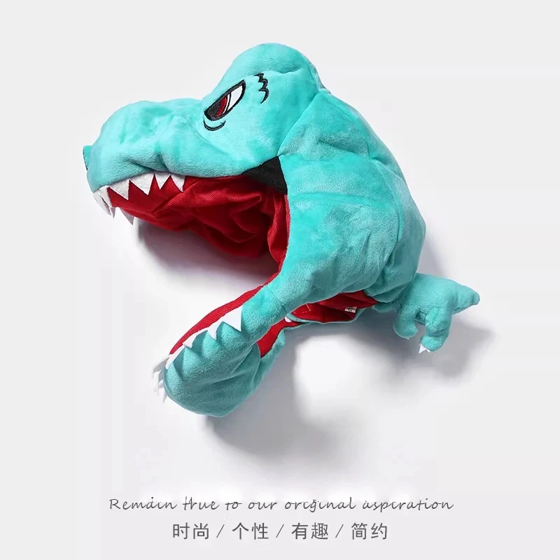 Cartoon Crocodile Funny Creative Dinosaur Performance Prop Stuffed Plush Toy Puppet Show Gift for Kids Parties