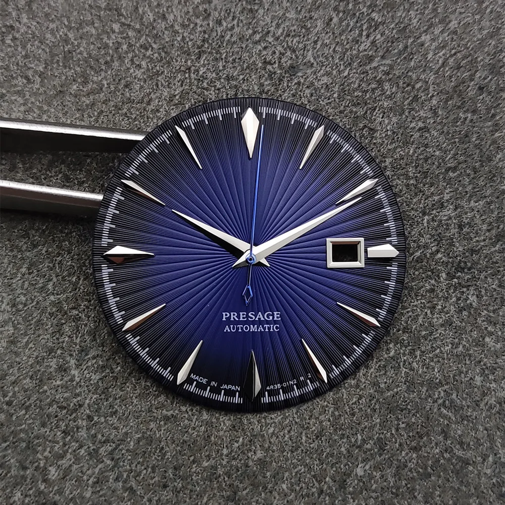 35mm Sterile Radiant Texture Claw Markers Cocktail Watch Dial for