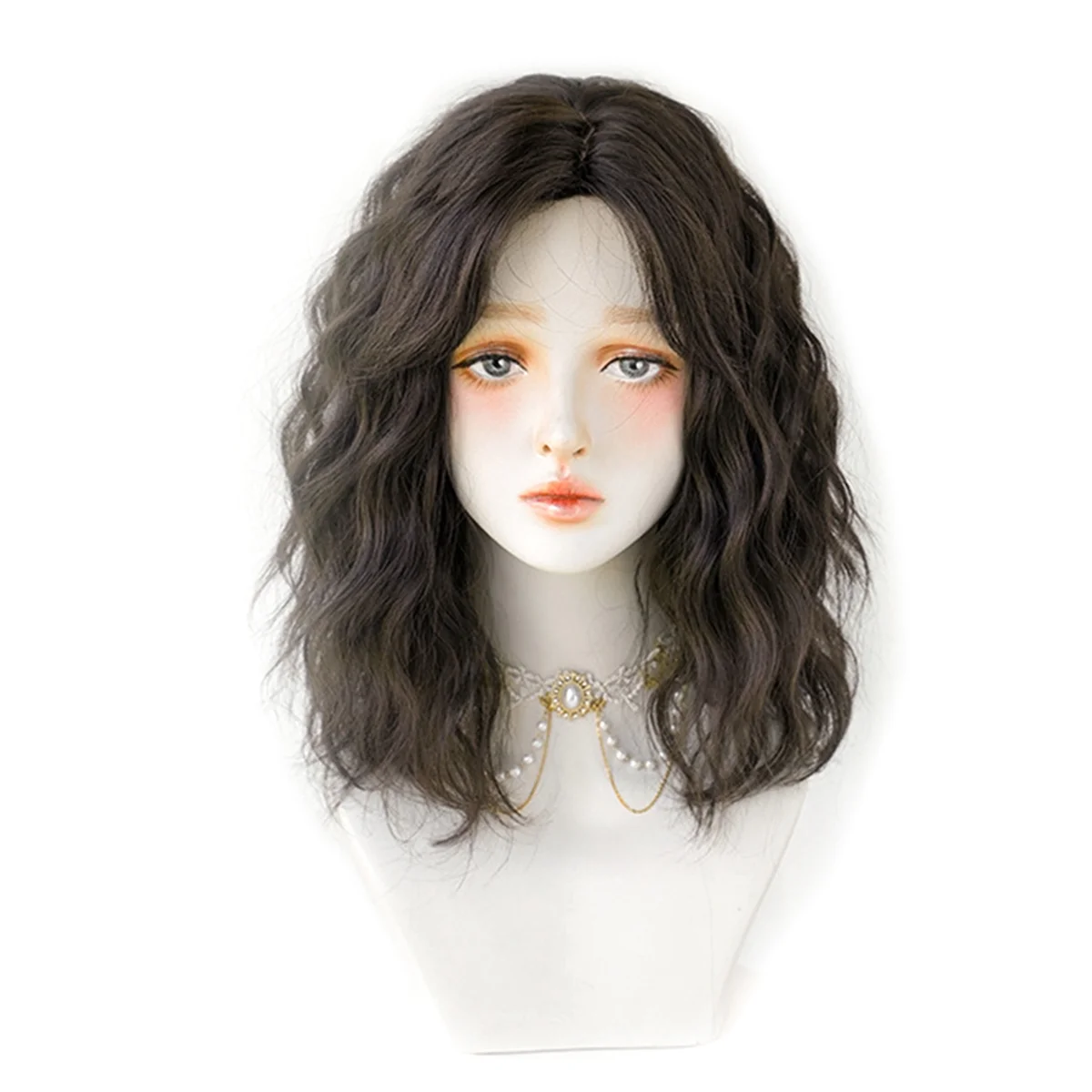 Wig Wig Curly Wig for Women, Natural Looking Short Wig, Short Curly Wig for Daily Korea Versions