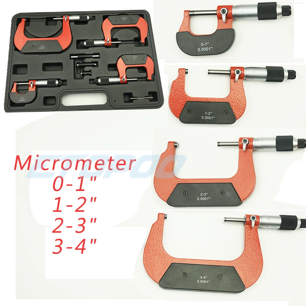 ETOPOO 0-4 inch  Outside Micrometer Set 0-1