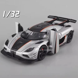 1:32 Scale ONE1 Miniature Sports Car Model Toys Alloy Diecast 4 Doors Opened with Pull Back Racing Vehicles Toys for Kids Gifts