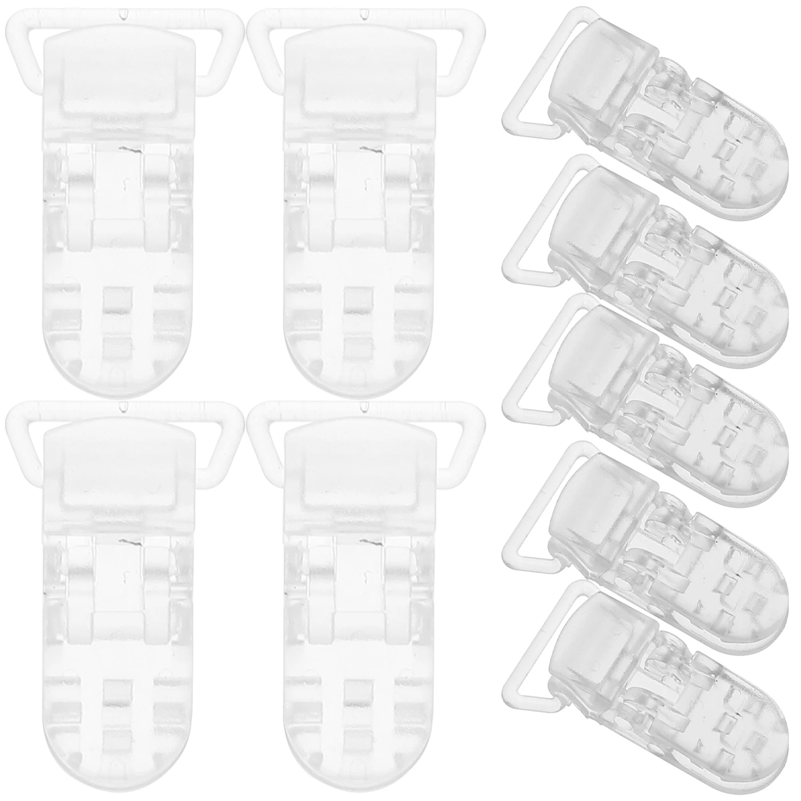 

25 Pcs Bibs Suspender Clips Holder Pacifier Baby Transparent Badge Infant