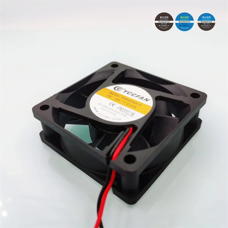 60*60*20MM New YDM6020B24 Double Ball 6020 6CM 24V 0.08A Variable Frequency Cabinet Cooling Fan