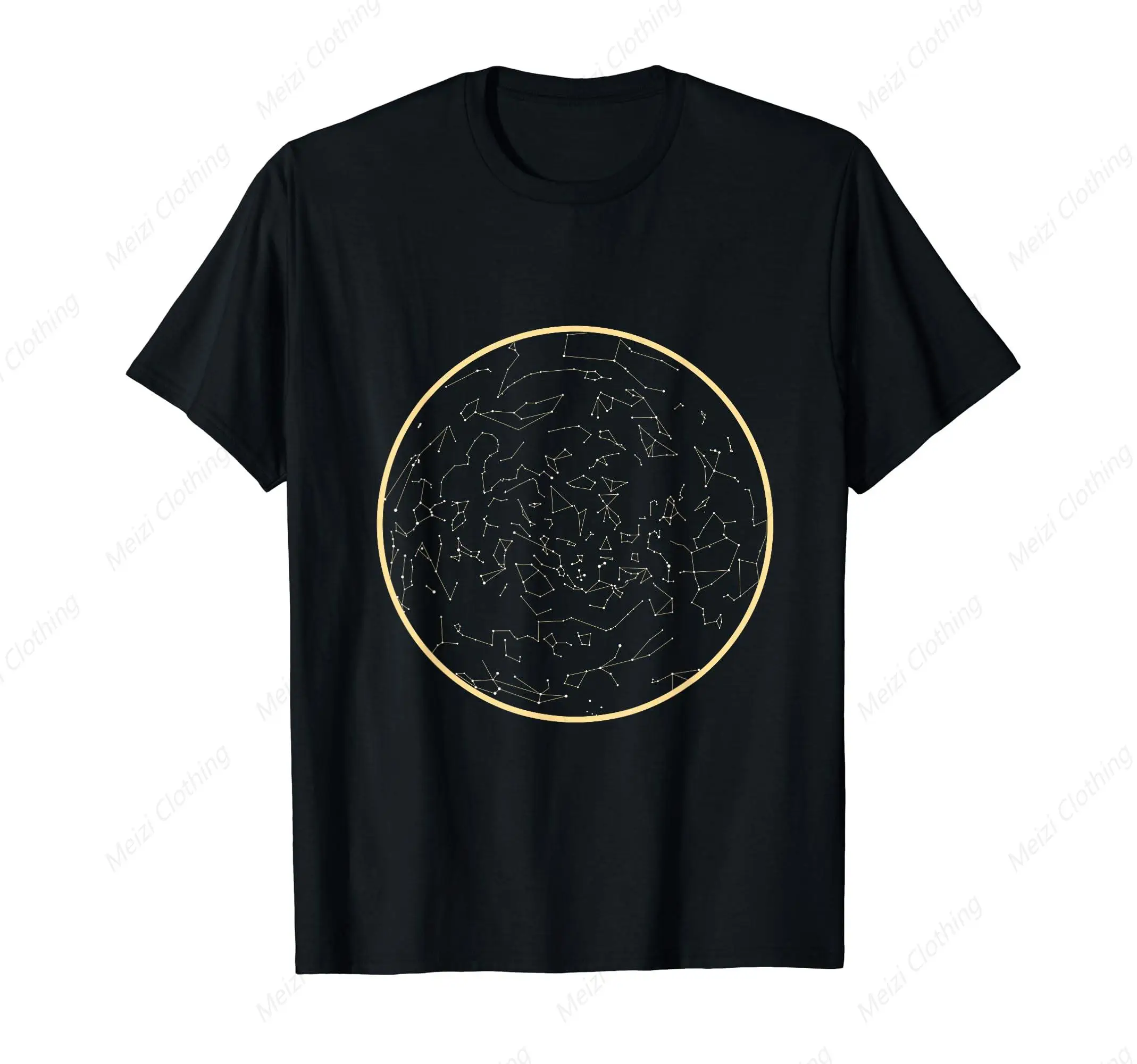 Stellar Constellation Astronomy Men's T-shirt Fashion Cool Men's Cotton Gift Short Sleeve