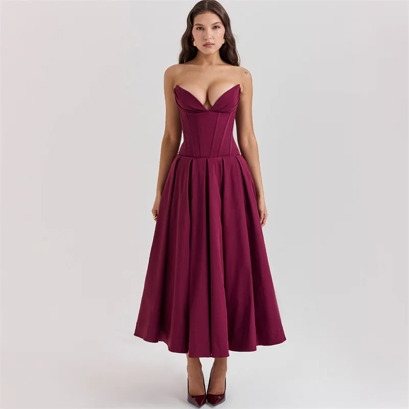 Robe de Bal en Forme de Ligne A pour Femme, Tenue Sexy, Dos aux, Longue, pour Anniversaire, Tapis Rouge