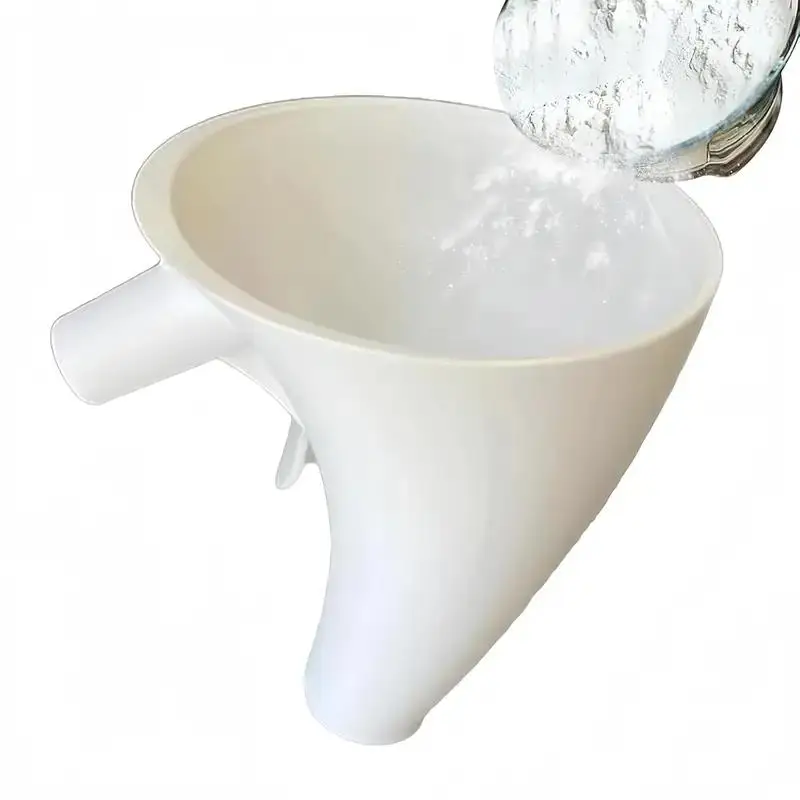 Kitchen AID Mixer Flour Funnel with Spout and Anti-Spill Design - Compatible with Kitchen AID Artisan KSM150 and 5-Quart Tilt