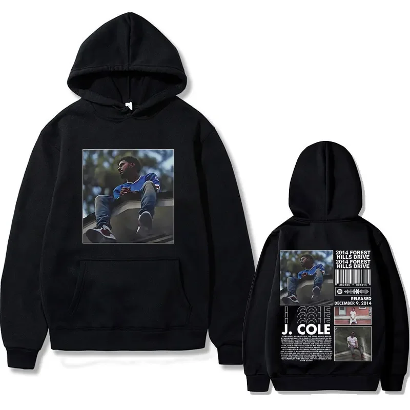 

J Cole 2014 Forest Hills Drive Print Hoodie Male Hip Hop Rapper Streetwear Unisex Fleece Sweatshirt Men Casual Oversized Hoodies