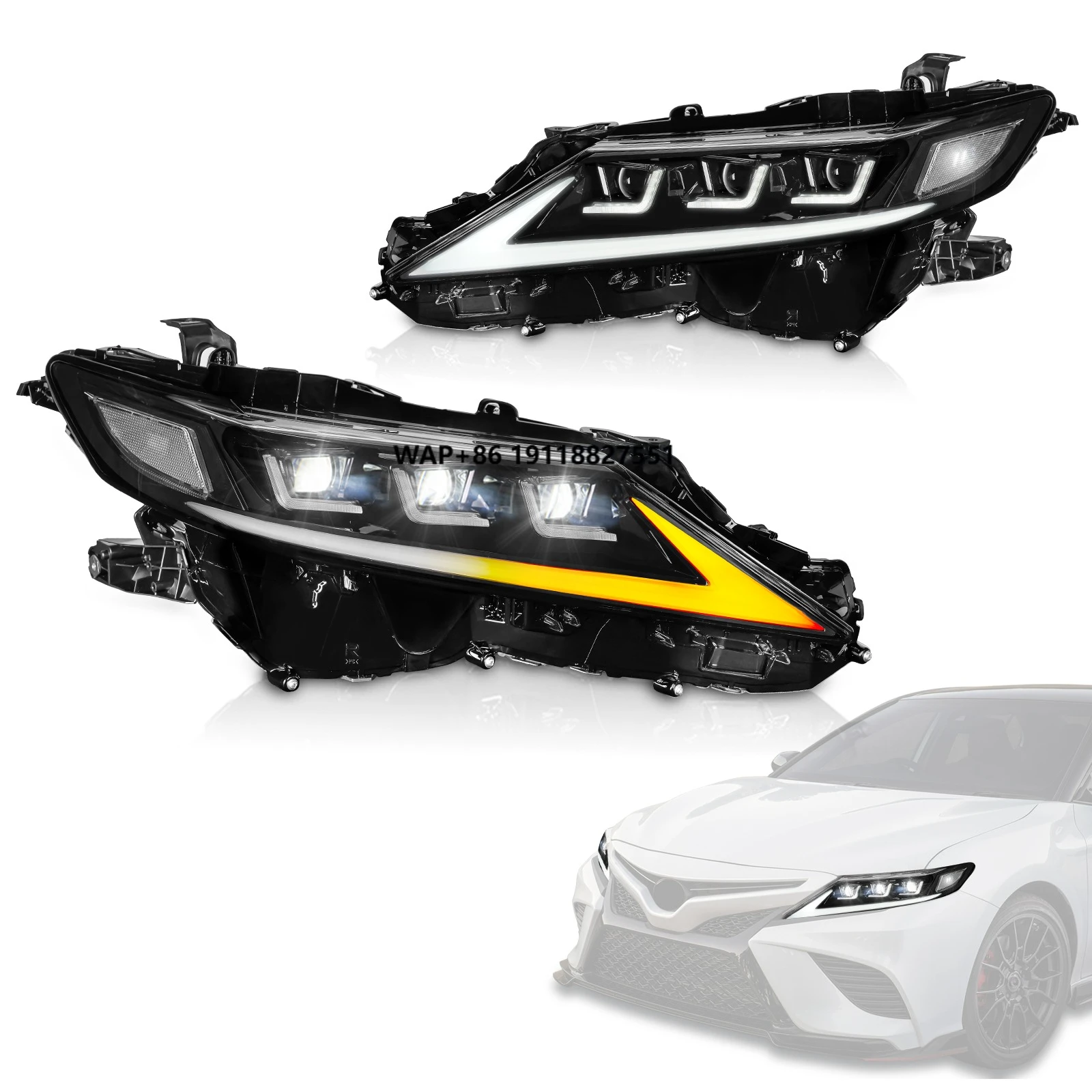 

Archaic Headlights Assembly forCamry 2018-2022 Car Head Lamp with Startup Animation Car Front Lights - US Version