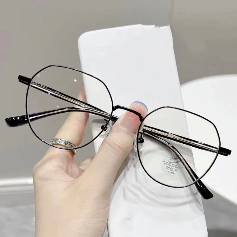 Luxus-Myopie-Brille, klassische Vintage-Anti-Blaulicht-Brille, Damen und Herren, Minus-Dioptrien-Brille, verschreibungspflichtig, mit 0–0,5 bis–6,0 – Detail 10