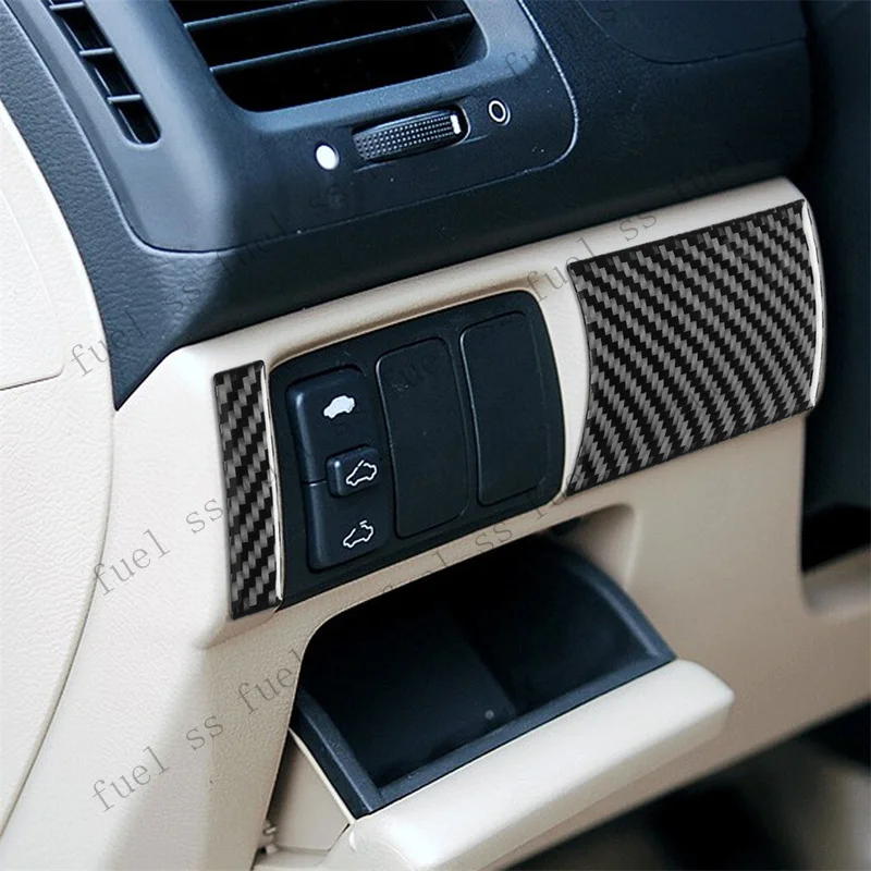 S+ 2×Carbon Fiber Air Vent Outlet Lower Panel Cover Trim For Honda Accord 03-07 LHD