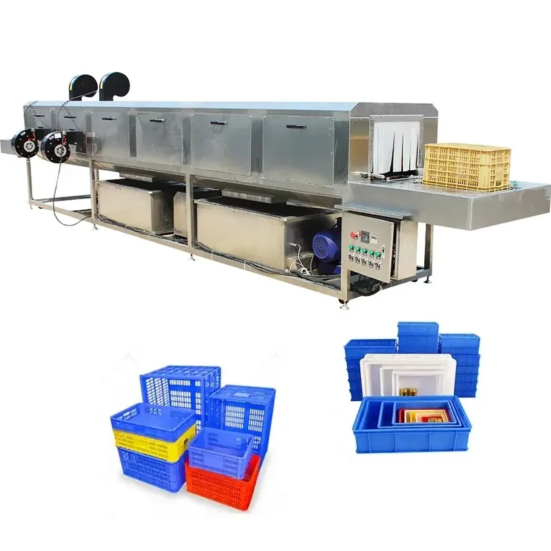 Custom Industrial Basket Washing Machine Plastic Turnover Basket Crate Washer Pallet Tray Washing Machine