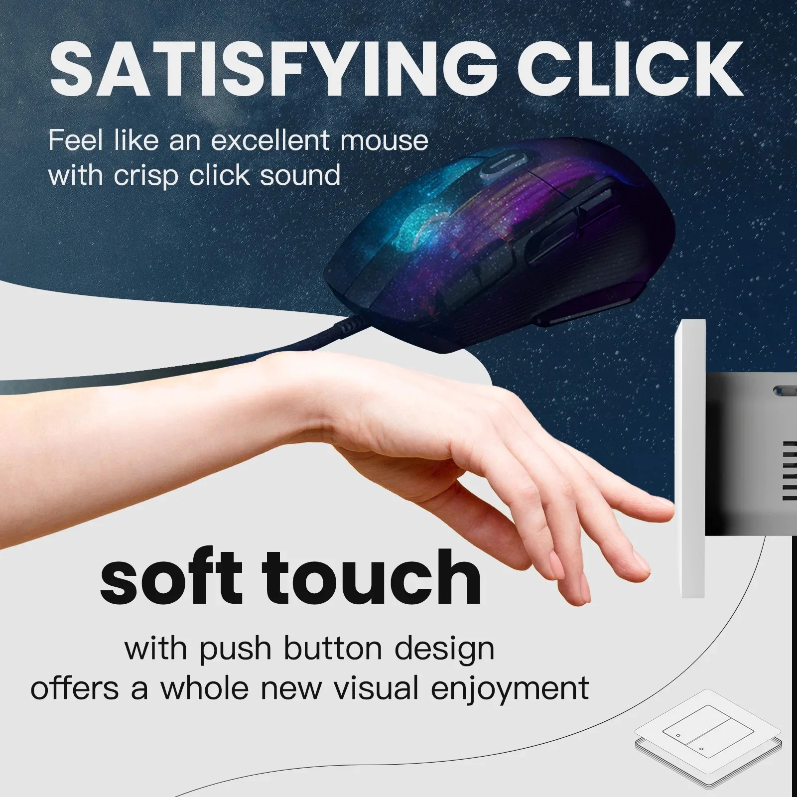 MOES Star Ring Tuya Smart ZigBee3.0 Light Switch Live Wire Neutral Wire Smart Switch Timer Function Works With Alexa Google Home
