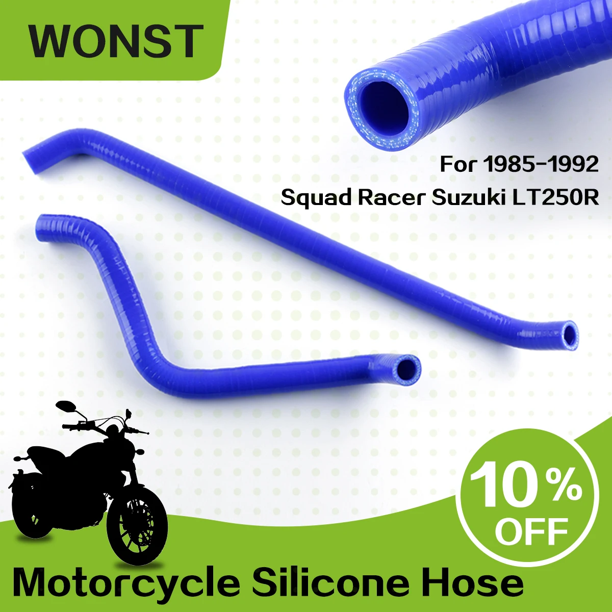 

For 1985 1986 1987 1988 1989 1990 1991 1992 Quad Racer Suzuki LT250R LT 250 Radiator Hoses Cooling Pipes Silicone Hose
