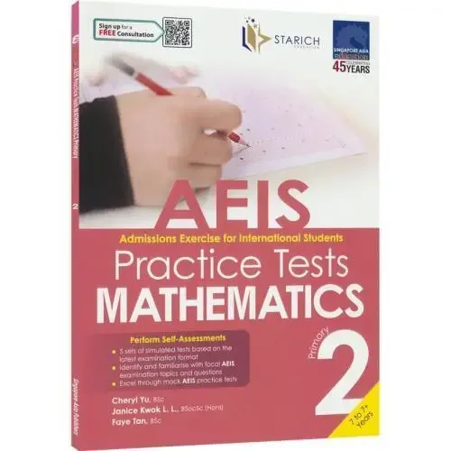 4 cópias do 2-5 Singapura Matemática da Escola Primária AEIS Exame Internacional Simulando SAPAEISPracticeTestsMath