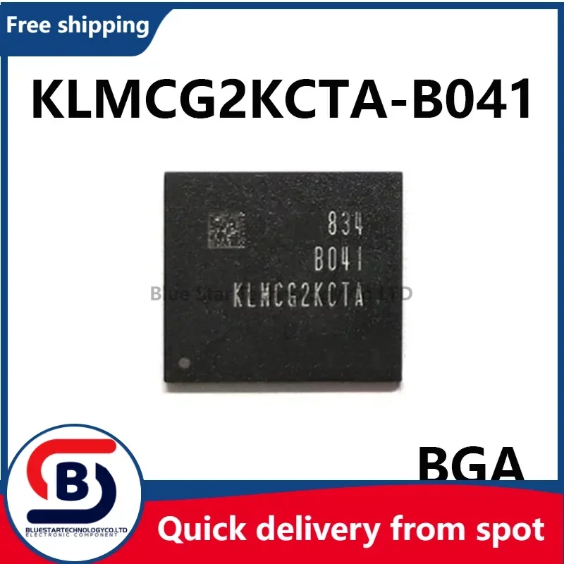 Free Shipping 2-10pcs/lots KLMCG2KCTA-B041 2KCTA-B041 KLMCG2KCTA KLMCG2 2KCTA EMMC64G BGA153 Flash memory chips in stock