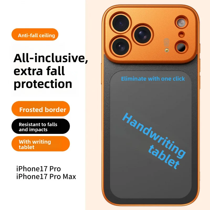

Handwriting Board with Phone Case for Apple iPhone 17 14 15 16 Pro Max Innovation earthquake-proof Mobile Cover
