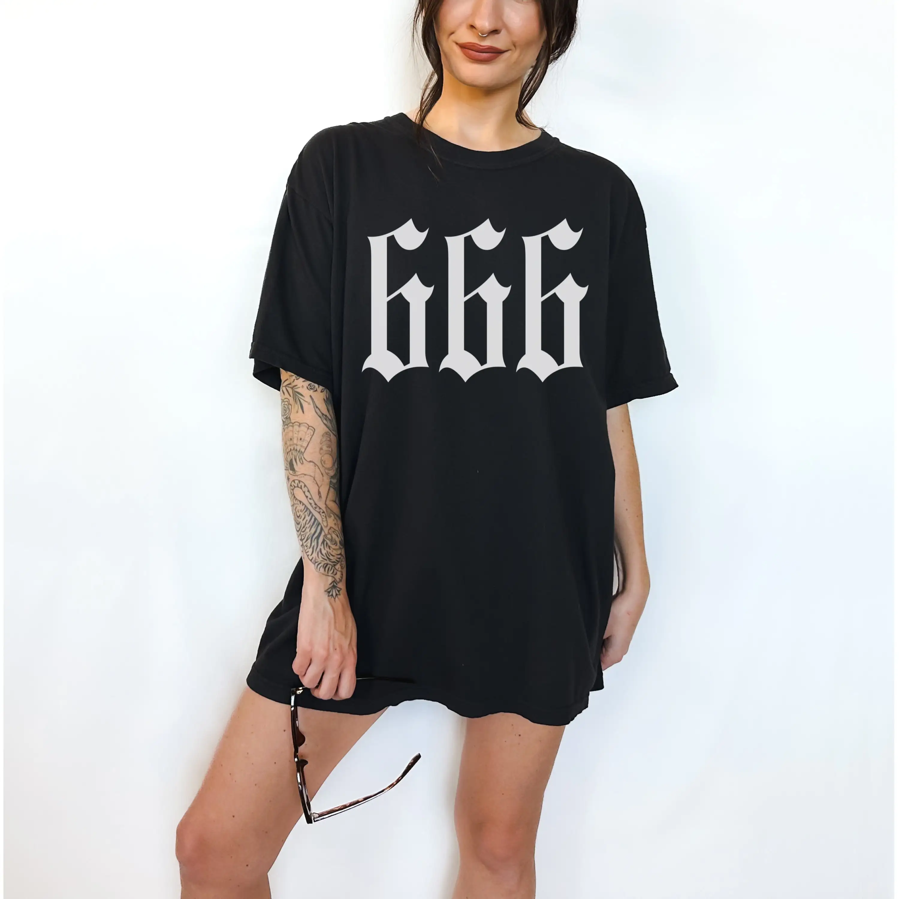 666 Gothic T Shirt Horror Alternative Clothing Grunge Clothes Satanic Occult Inspired Witchy