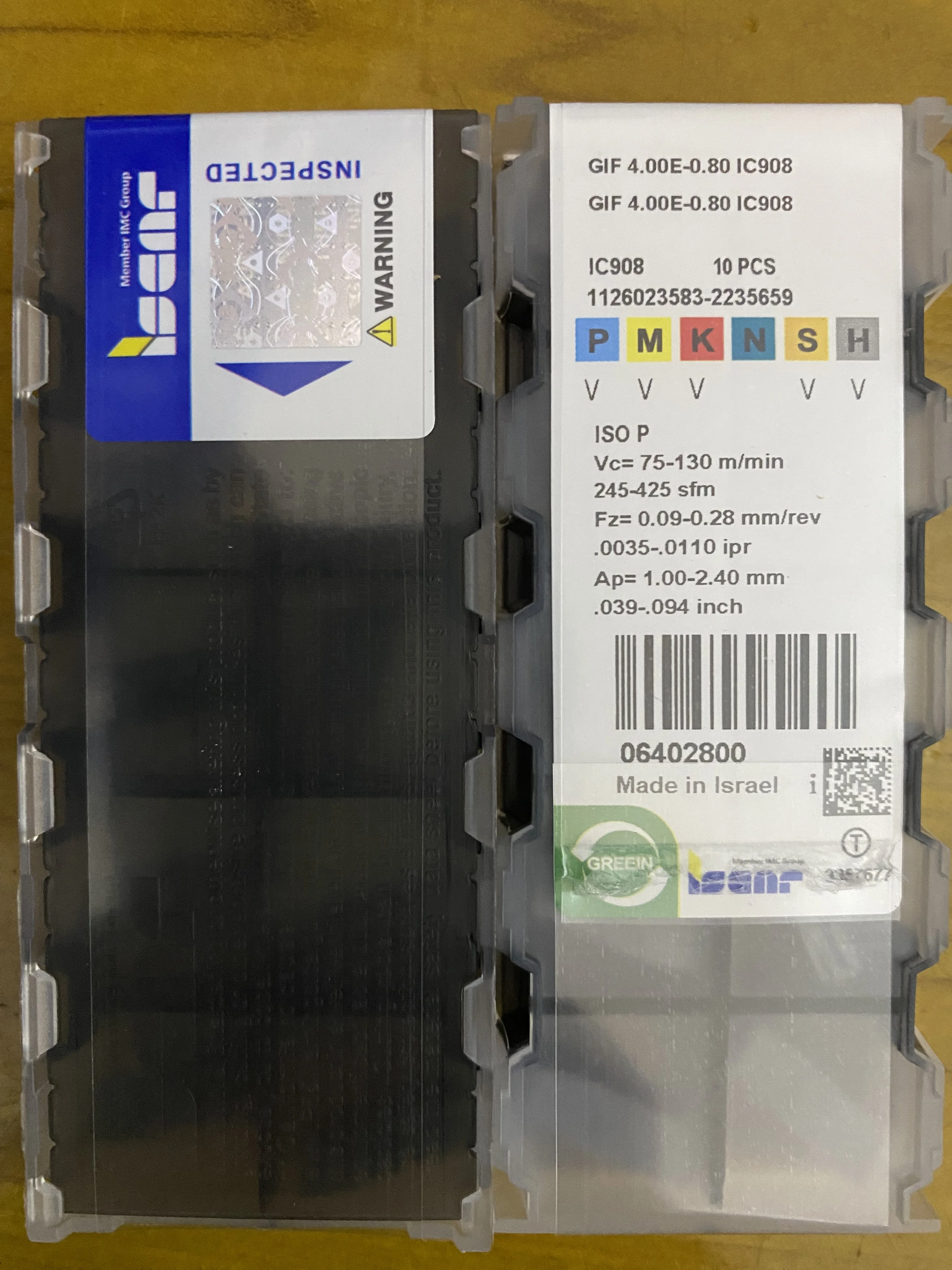 

Hard alloy cutting blades GIF 4.00E-0.80 IC908