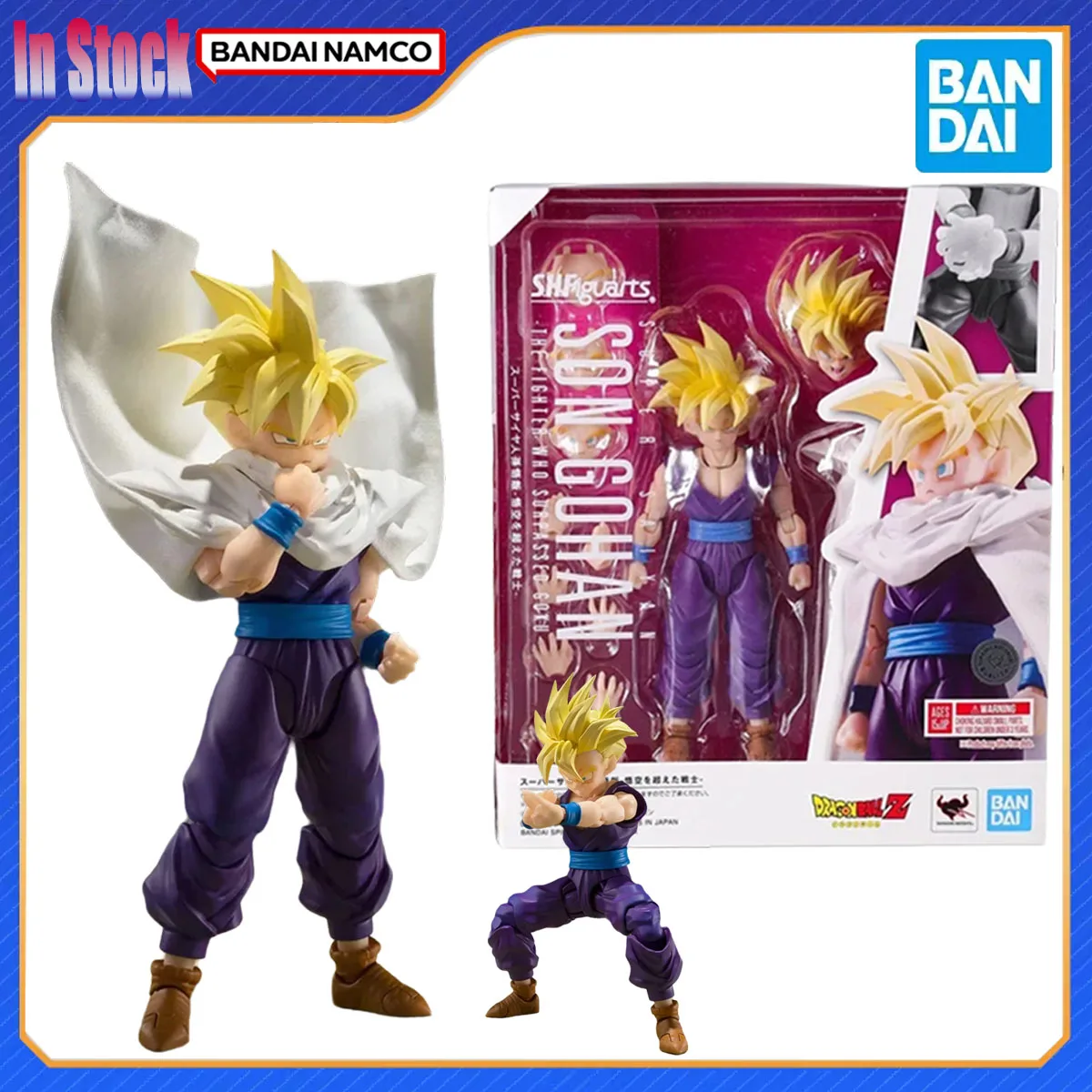 

Оригинальная фигурка Bandai Anime S.H.Figuarts Dragon Ball Shf Super Saiyan Son Gohan, наборы моделей, подарок для детей, в наличии