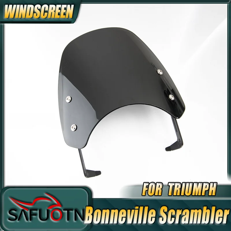 Motorcycle Windshield Windscreen for Triumph Bonneville Scrambler 1200 XC XE BE 2019-2024 1200XC Wind Deflector Shield Screen