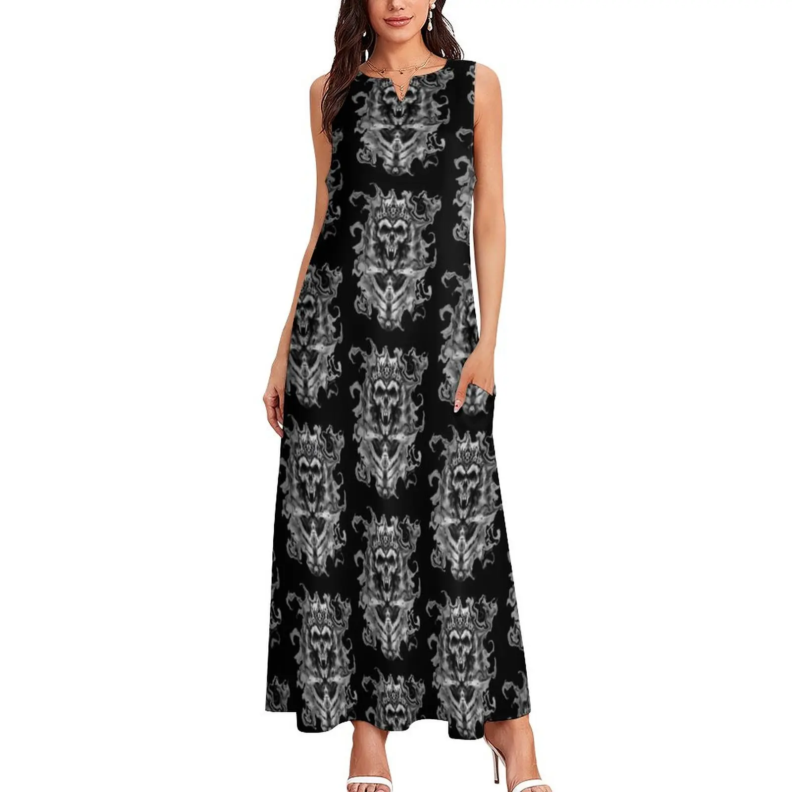 Smoke skull king Long Dress Party dresses for women dress women summer