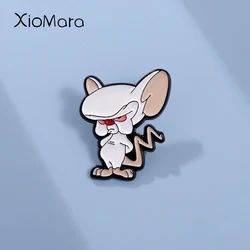 Classic Comedy Anime Brooch Mouse Enamel Pin Funny Cartoon Animation Brooches Lapel Badge Clothes Jewelry Gift for Fan Friend