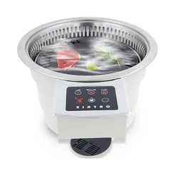 Smoke-free Electric Grill 1500W Barbecue Oven Electric Baker Commercial Korean Barbecue Pit Hot Pot Infrared Environmental