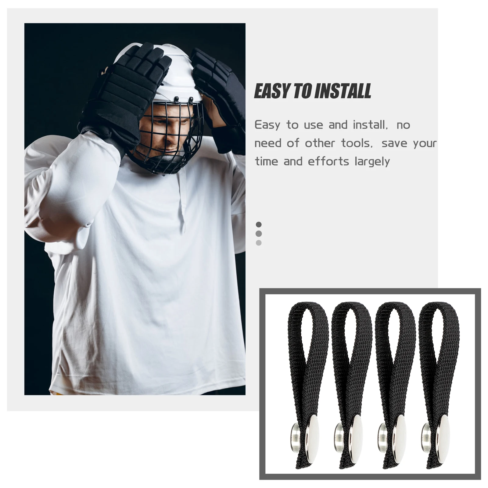 

4pcs Accessories Durable Polyester Chin Elastic Hockey Chin Strap Straps for Sports Elastic Replacement Hard Hat