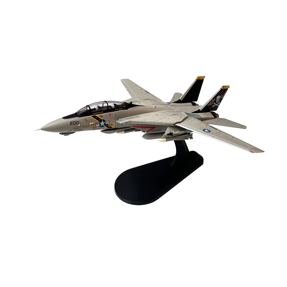 Avión de combate de la Marina de EE. UU. Grumman F14 F-14A Tomcat VF-84, juguete militar de Metal, modelo de avión fundido a presión para colección