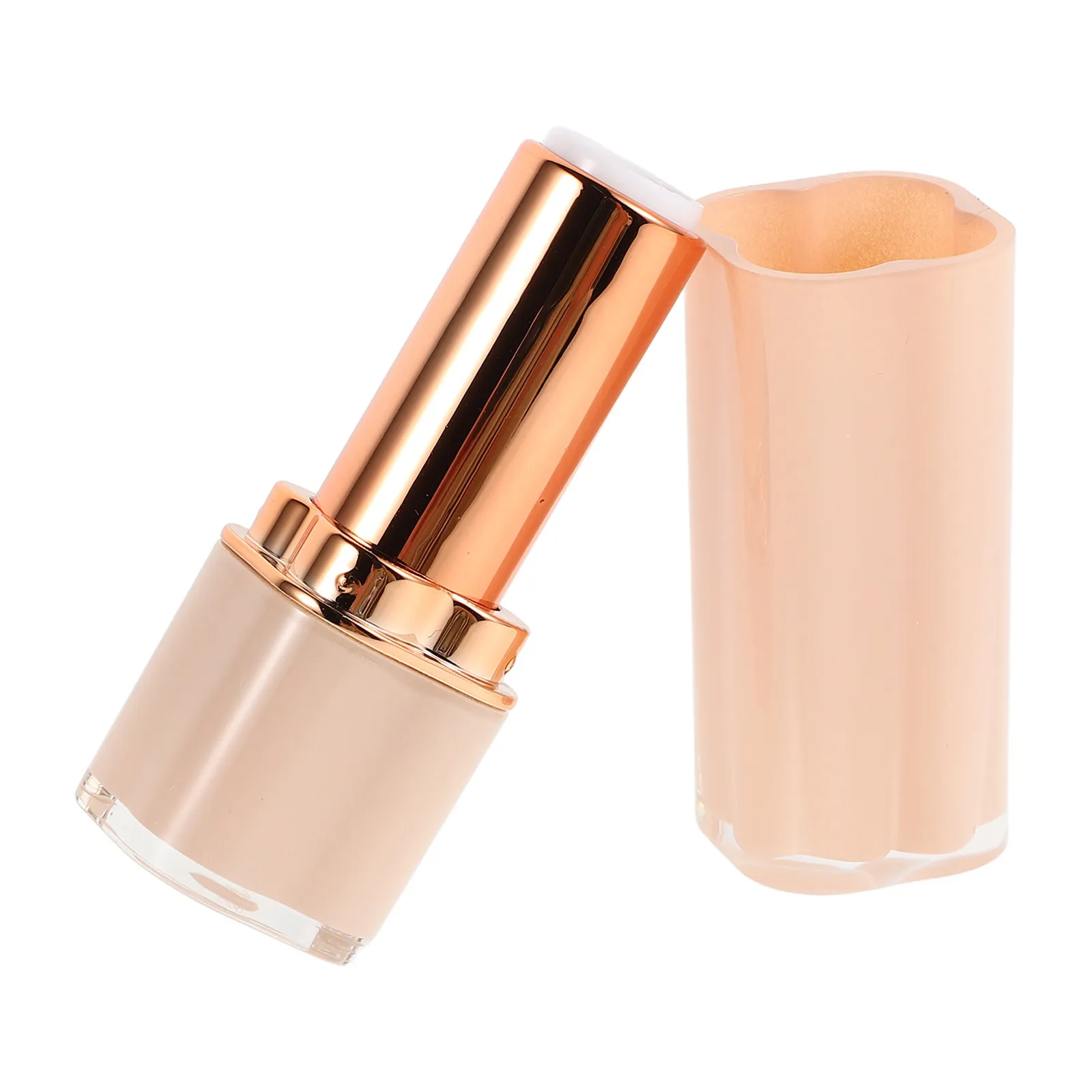 Lipstick Tube Refillable Lip Balm Container Portable Makeup Tube Compact Four Leaf Design Secure Closure Lipstick Holder