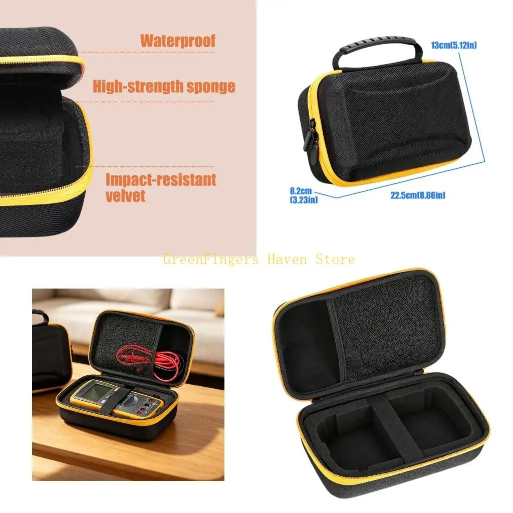 F68D Meter Case with EVA Hard Shell, Wide Opening Organized Interior for F15B+ F115C