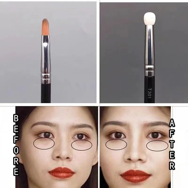 Women\'s Portable Makeup Details Brushes Sponge Tip Double-ended Concealer Brush Eyeliner Brushes Dark Circles Concealer Brush