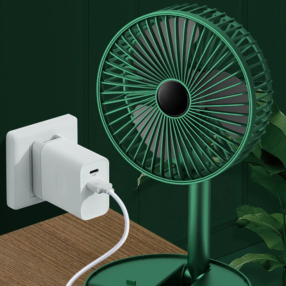 Portable Folding Desk Fan Battery And USB Powered 3-Speed Adjustable Low Noise Collapsible Powerful Table Fan Bedroom Office