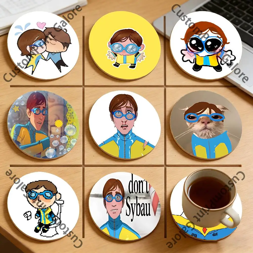 

D-Dispatch W-Waterboy Heat-Resistant Pine Coasters Lightweight Sturdy for All Drinkware Easy to Clean