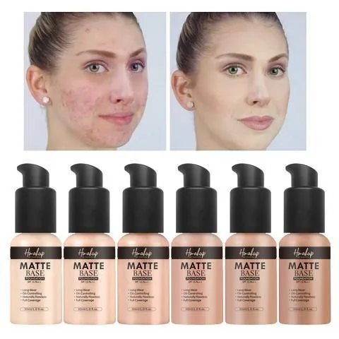 30ml Liquid Foundation Waterproof Long Lasting Matte Moisturizing Brightening Concealer CC Cream Base Makeup Cosmetics