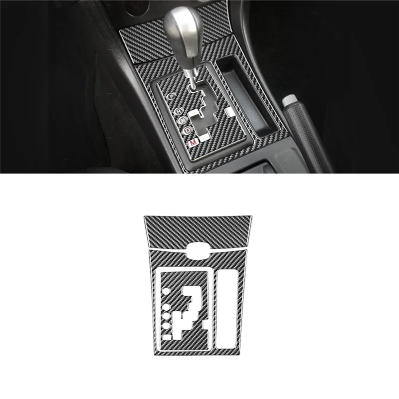 ألياف الكربون وحدة التحكم المركزية والعتاد التحول غطاء لوحة طقم الكسوة لمازدا 3 2004-2009 LHD الملحقات الداخلية #4