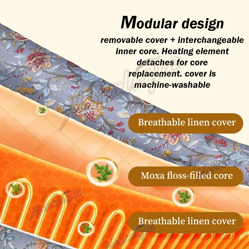 لوحة التدفئة الكهربائية بطانية الشيح منصات التدفئة الذاتية 9 المستوى 4 وضع الموقت النساء الحيض الساخن ضغط الوسادة كامل الجسم مدلك