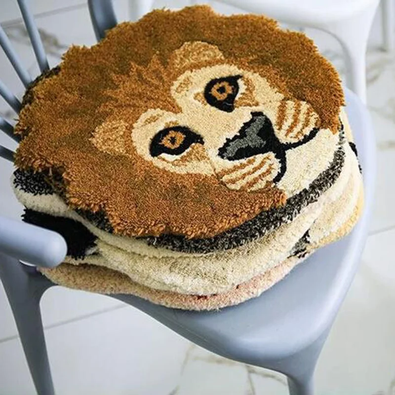 Nordic 3D Wild Animal Carpet Rug Giraffe Tiger Chair Cushion Anti Slip Bathroom Floor Mat Bedroom Bedside Carpet Furry Doormat - Image 5