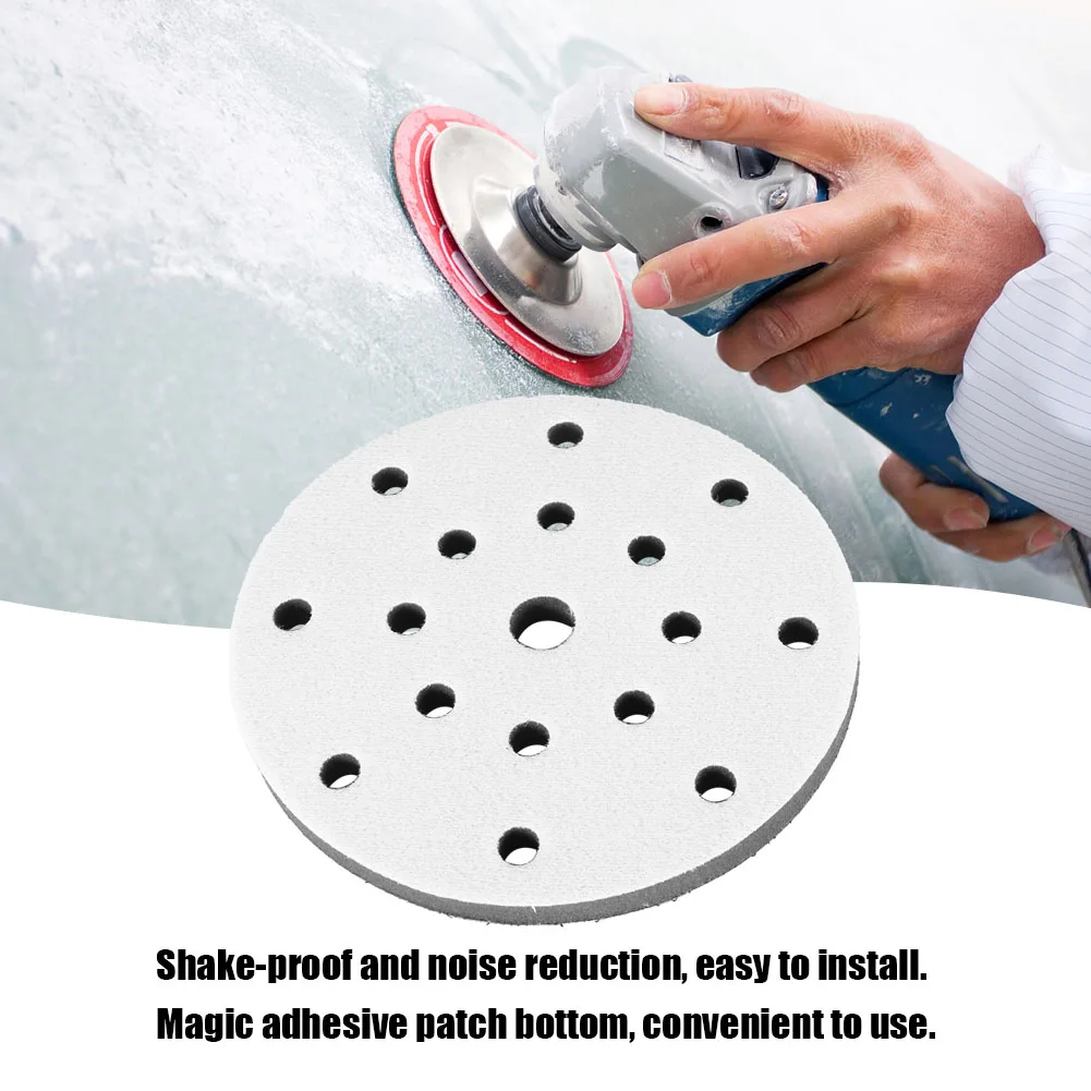 6/9/15/17 Hole Sanding Soft Pad 150mm Diameter Soft Buffer Sponge Interface Cushion Pad for Sanding Pads